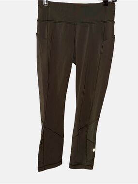 Lululemon Pace Rival Crop 22" Leggings Pants Dark Olive women’s sz 4